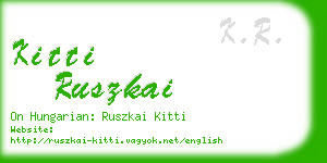 kitti ruszkai business card